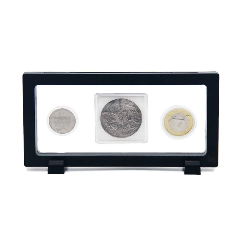 Coin Display Box Jewelry Storage Case Stand Holder Collection Container 180*90mm Transparent Coins Banknote Display