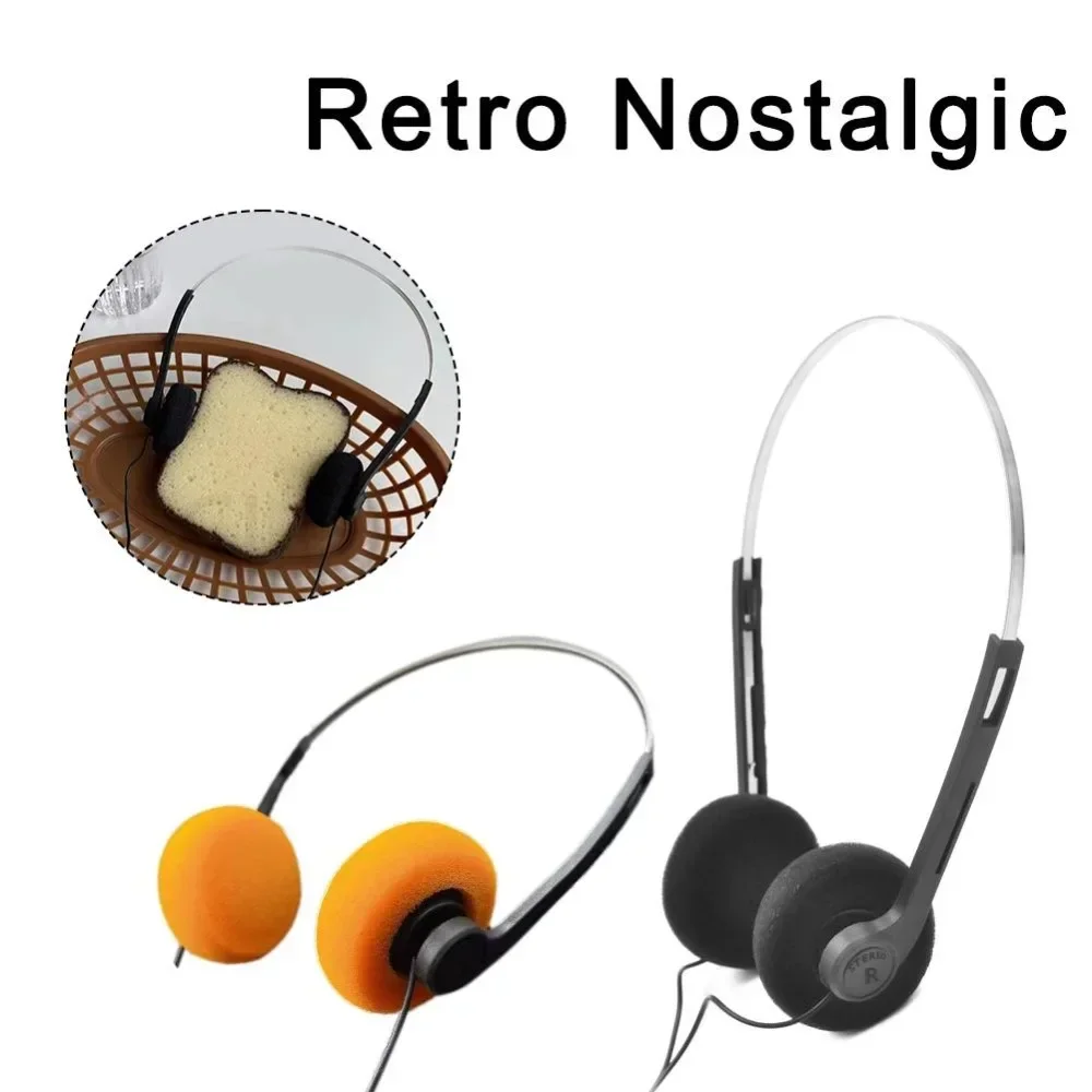 

Portable Wired Small Headphones Sports Fashion Photo Props Underwire Headphone Music Mp3 Walkman Retro Feelings