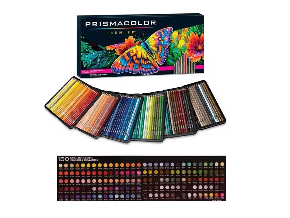 150 color original prismacolor Premier sanford 4.0mm soft oil Color pencil sanford artist art pencil couleur Cor do Chumbo set