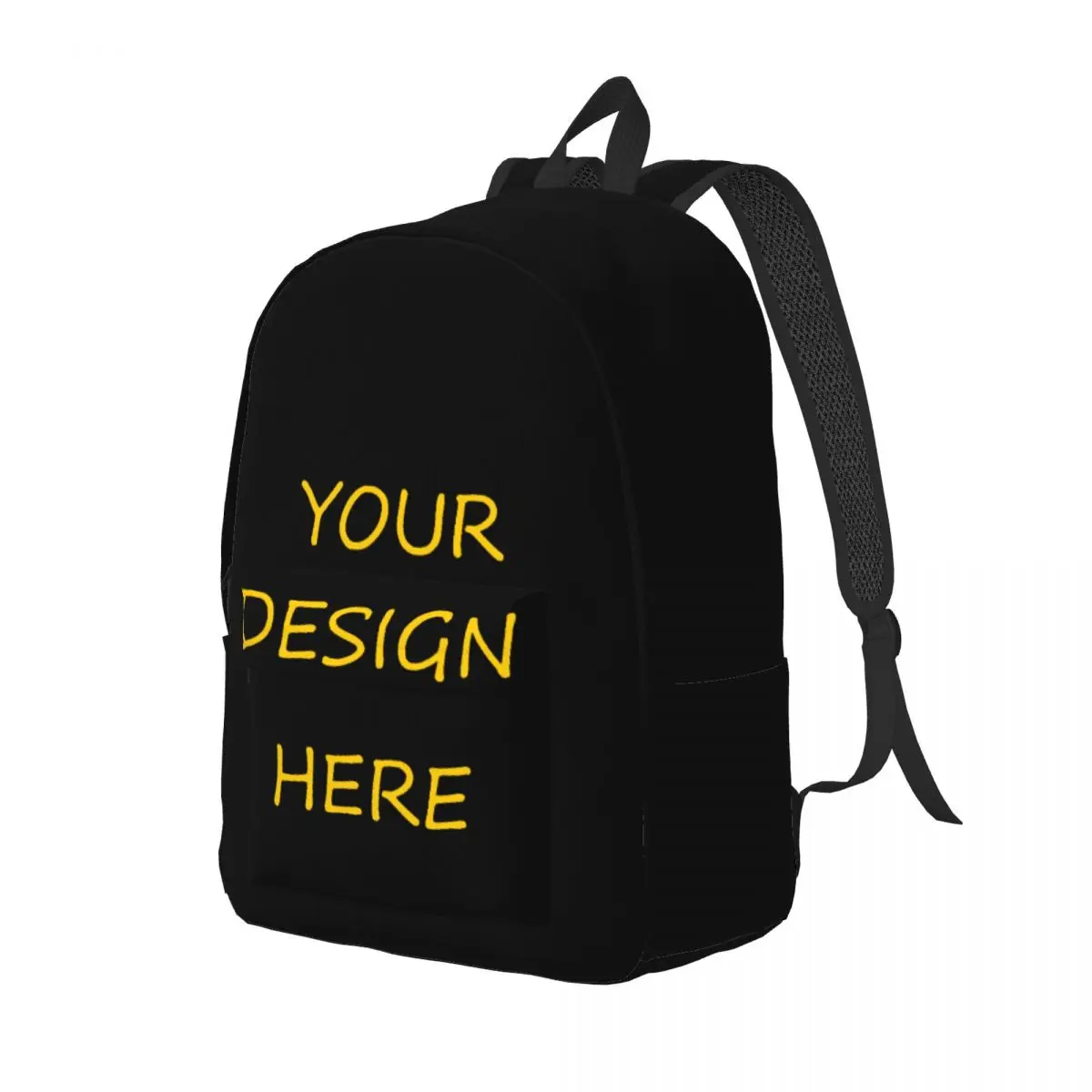 Custom Your Photo Logo Text Print Canvas Backpack Your Design Here DIY College School Travel Bags Bookbag Fits 15 Inch Laptop