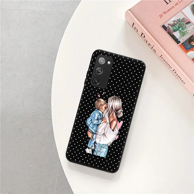 Phone Case For Samsung S22 5G S21 Ultra S20 FE S10 Plus Super Baby Mom Girl Boy Soft Silicone Cover For Galaxy S9 S8 S7 A91 Lite