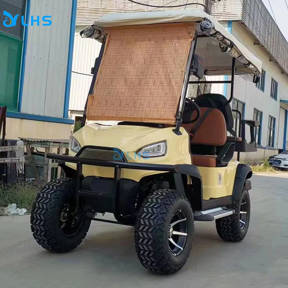 Foldden four wheels electric golf cart buggy 72V 4KW lithium battery Chinese golf car trolley electric club golf cart on sale