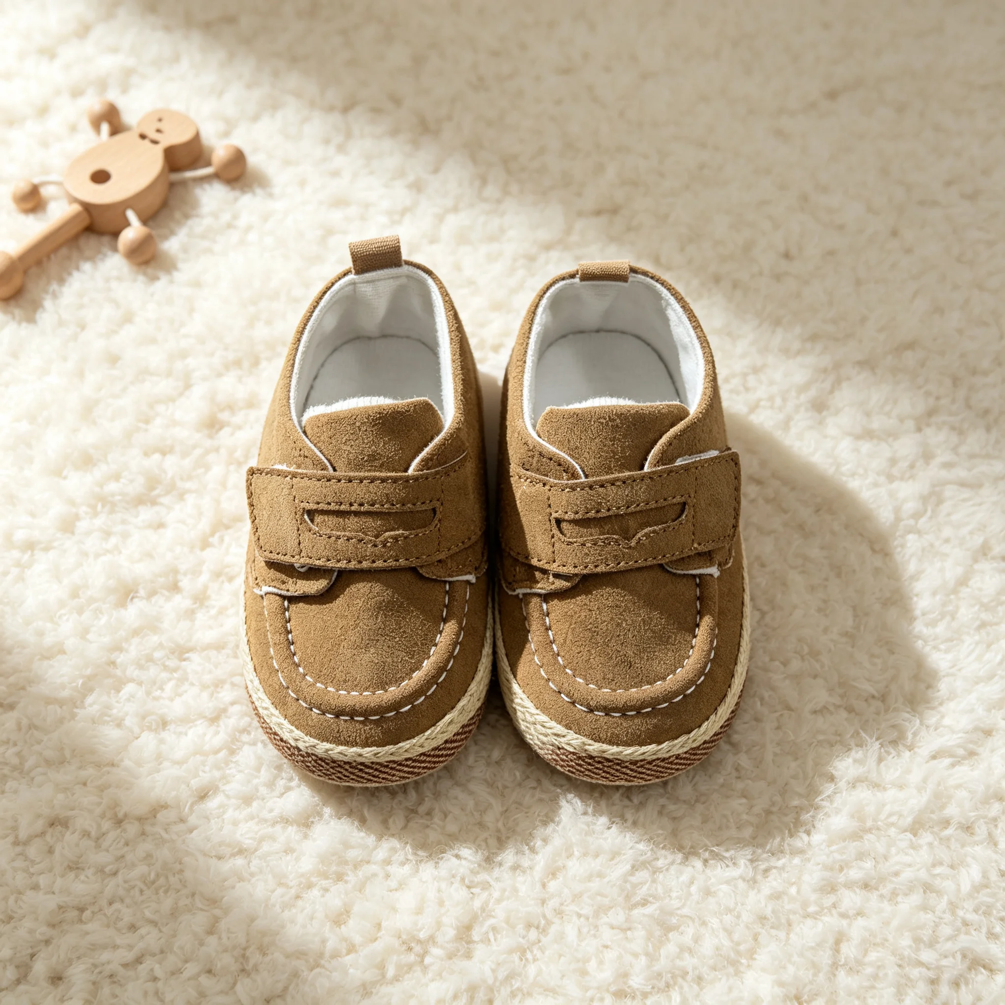 Infant Prewalker Baby Loafers Shoes 0-18 Months Soft Sole Anti-slip Suede PU Espadrille First Walkers for Toddlers