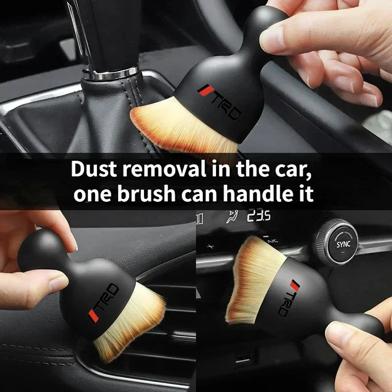 Car interior cleaning brush with shell center console cleaning brush For TRD TOYOTA Crown Reiz Corolla Prada Alphard Yaris