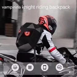 LED Knight Fahrradrucksack mit Auge Motorradhelm Mochilas para motocicletas Wasserdichte Laptops Taschen Saco Moto Schultasche