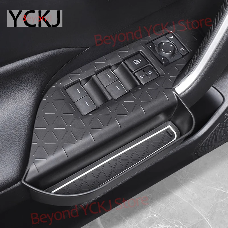 

For Toyota RAV4 2020-2024 Car Front Door Armrest Handle Door Multifuntional Storage Box Cover With Storage Box Tray Organizer