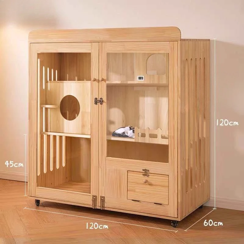 

Grade Pine Villa Household, Indoor House Cat House, House Cat Cabinet Room Others