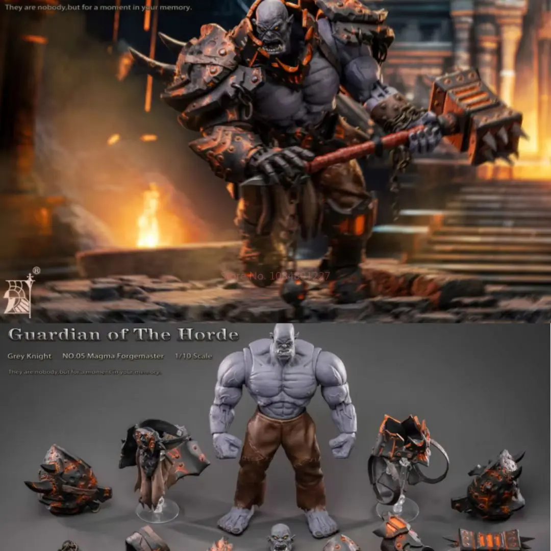 Original 1/10 escala Greyknight Wow Orc No.05 Magma Forgemaster guardián de la horda gris Kniaht conjunto completo regalos de juguetes de Navidad