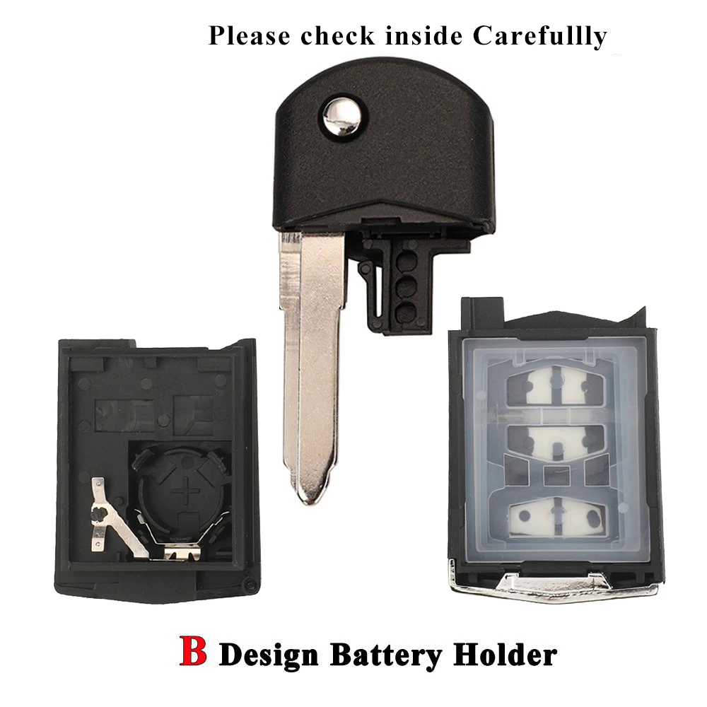 jingyuqin 2/3Buttons Flip Remote Car Key Fob Shell Case For Mazda 2 3 5 6 CX-7 CX-9 MX-5 2005+ Uncut Blade Replacement Housing view 6