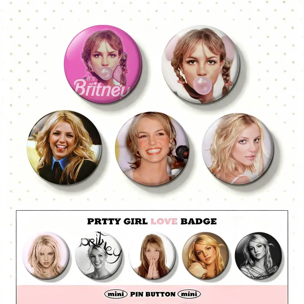 B-Britney S-Spears Badges 25 32 44 58 75 mm Round Fans Collect Friends Gifts Brooch Souvenir
