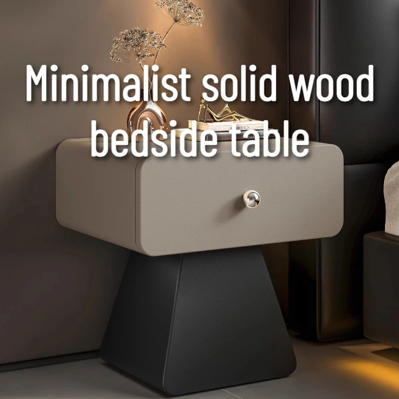 2026 New Bedside Table With Drawers Modern Fashion Nightstands Creative Trapezoid Side Table Luxury Modern Bedroom Furniture