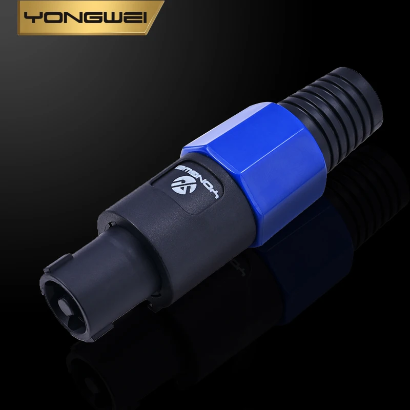 YONGWEI 4Pin NL4FC Speakon longtail Connector XLR Audio, power amplifier Welded Male Plug Adapter Audio Accessories Ohmic joint