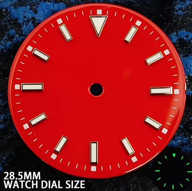 28.5MM dial face watch accessory with extremely strong green night light suitable for NH35 movement