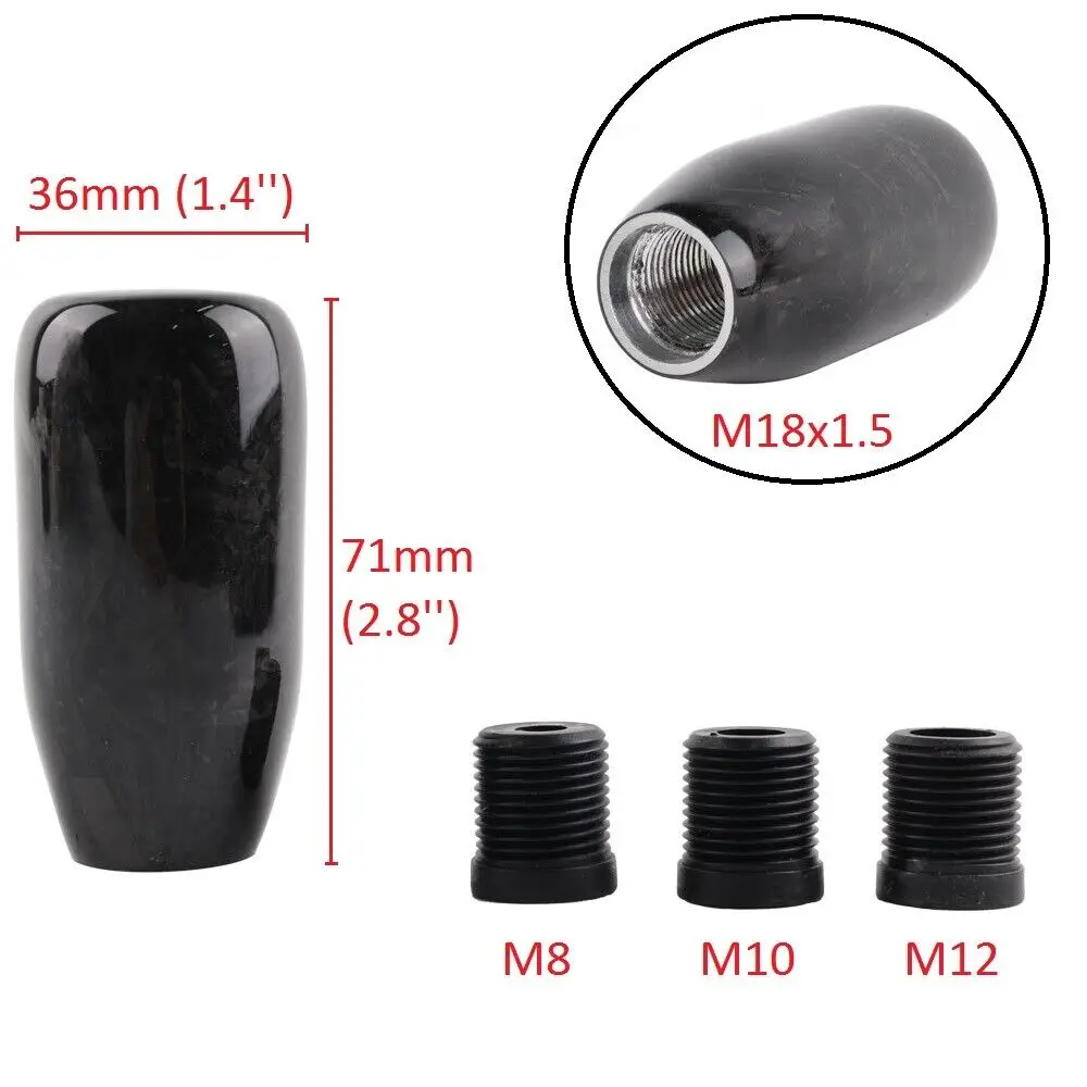 Forged Fiber Shift Knob For Car Modification Irregular Forged Pattern Carbon Fiber Manual Transmission Shift Head