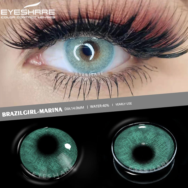 EYESHARE Farbkontaktlinsen für Augen, kosmetische Farblinsen, grüne Farbkontaktlinsen, Augenkosmetik, Farblinse, Augen, Schönheit, Augen