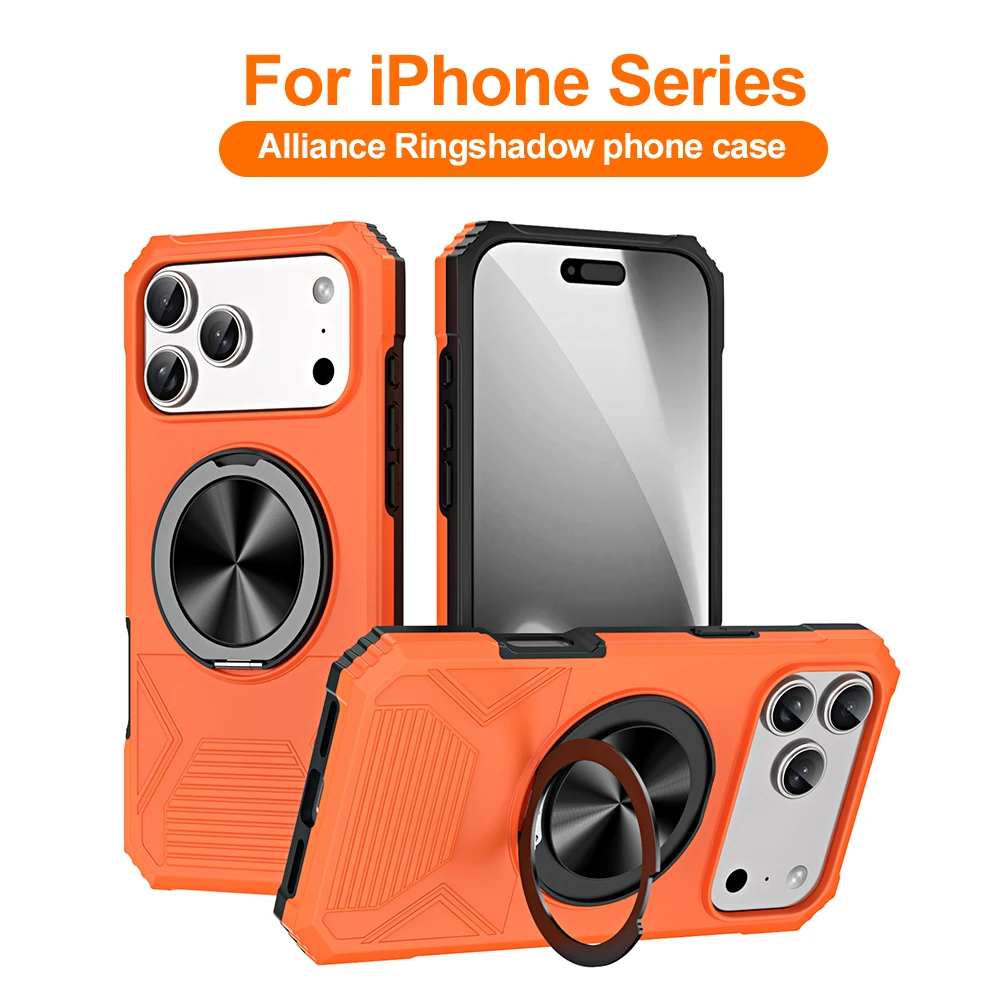 Heavy-duty Rugged Magnetic Stand Case For iPhone 17 Air 16 15 14 13 12 Pro Max Ring Kickstand Layer Heavy Shockproof For Magsafe