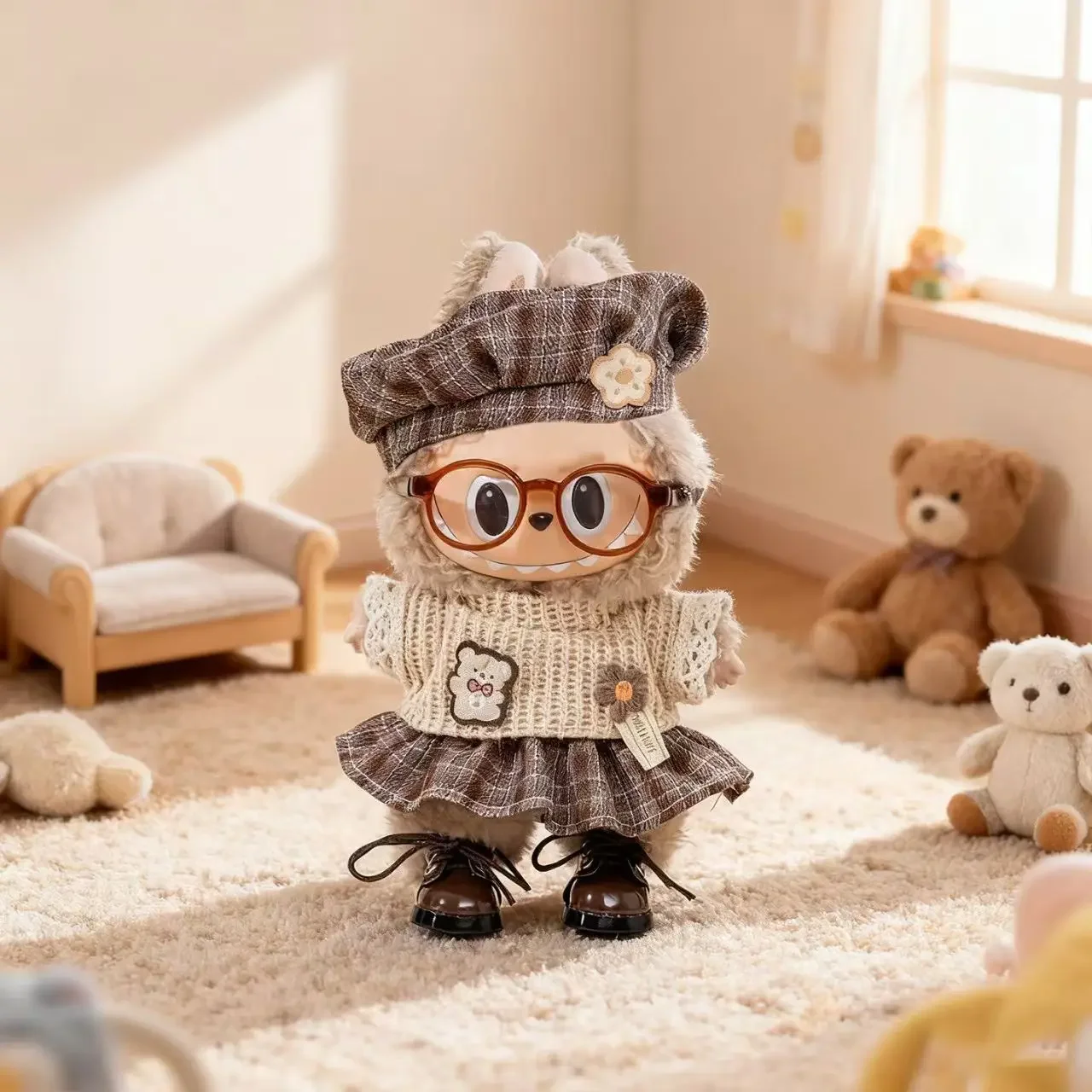 ファッション服パーカー人形服カラーマッチパーカー人形アクセサリー 17 センチメートルラブブ人形服ギフト