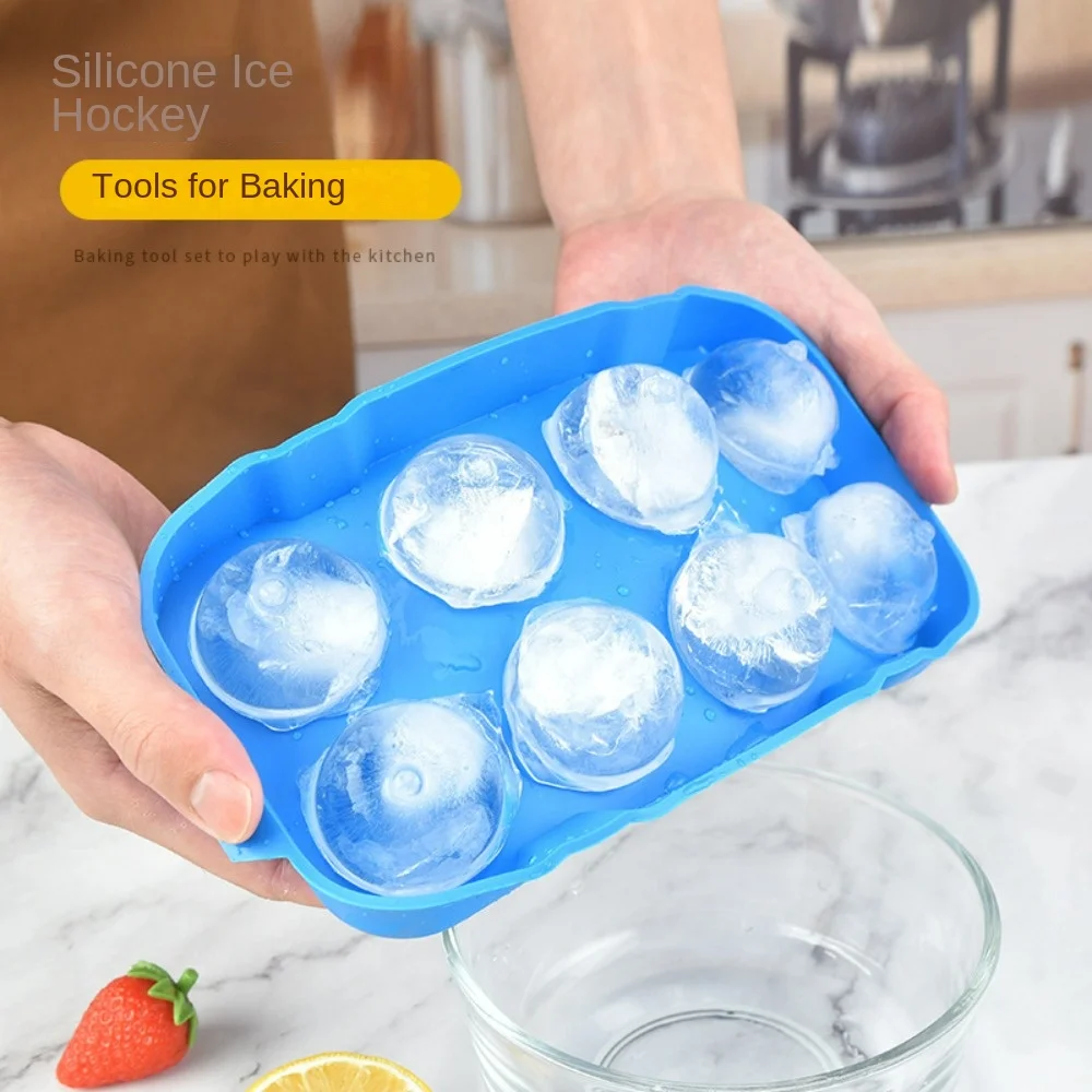 Silicone ice hockey household silicone four hole hockey six link silicone hockey whiskey ice cream film