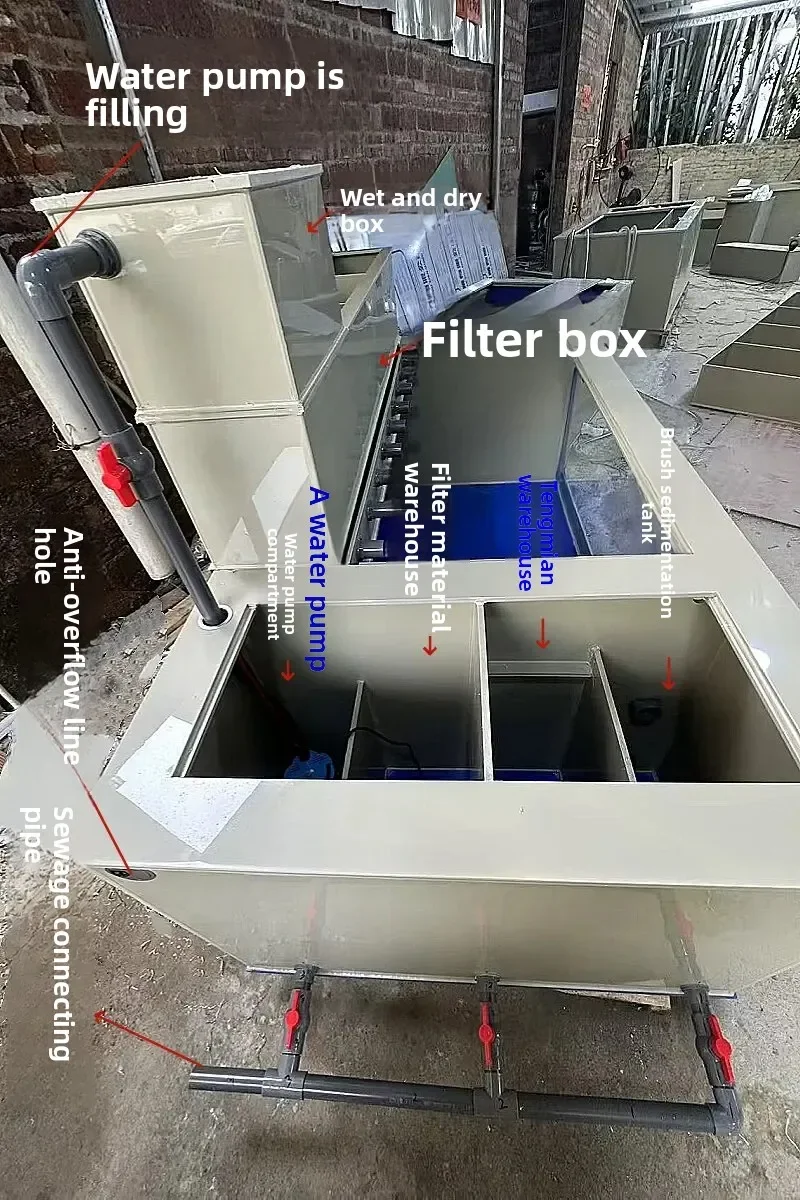 YG-1  side filter fish tank upper filter koi fish tank ornamental floor light body fish tank can be customized size