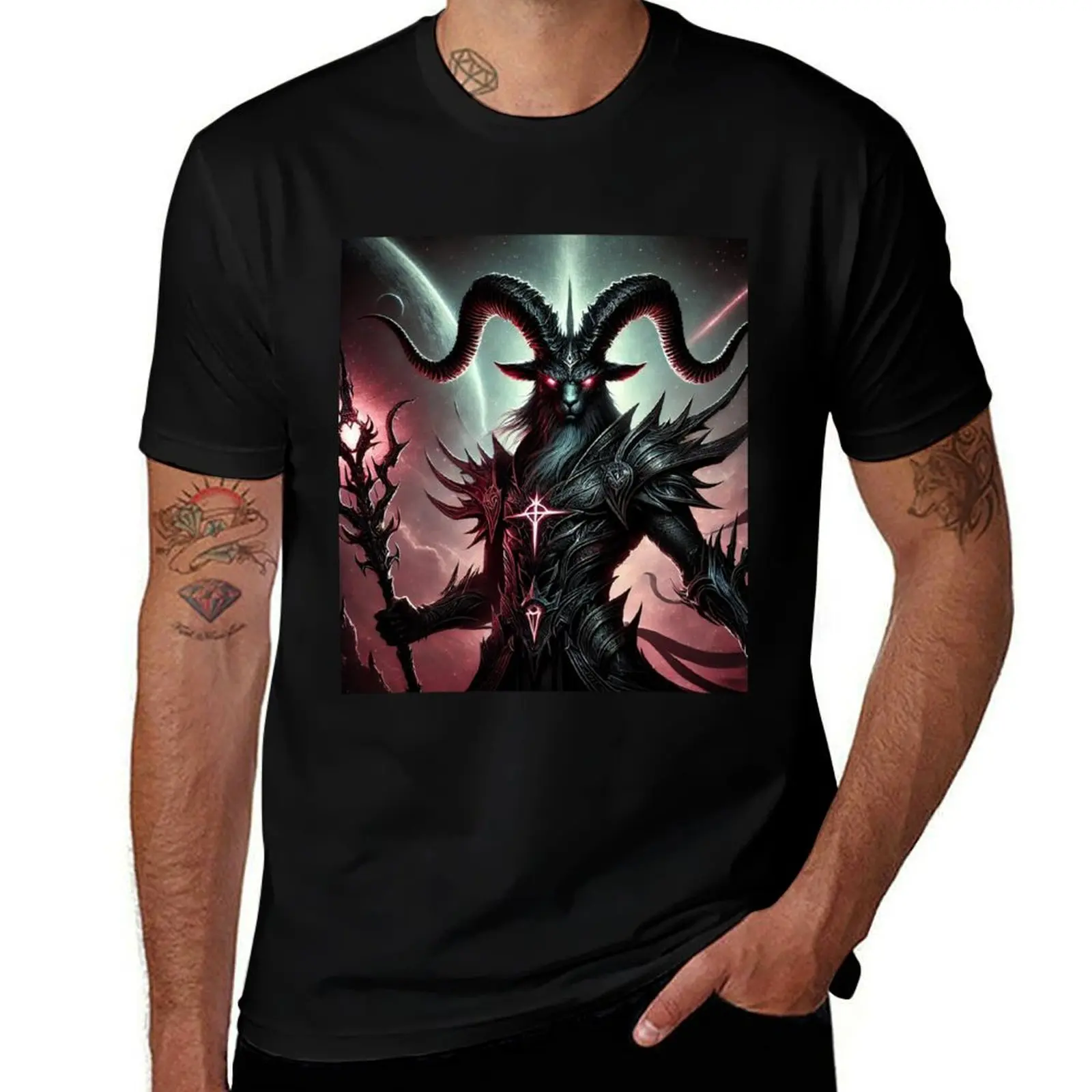 Capricorn : The Dark Sentinel of Ambition T-Shirt Confortable à manches courtes pour l'entraînement