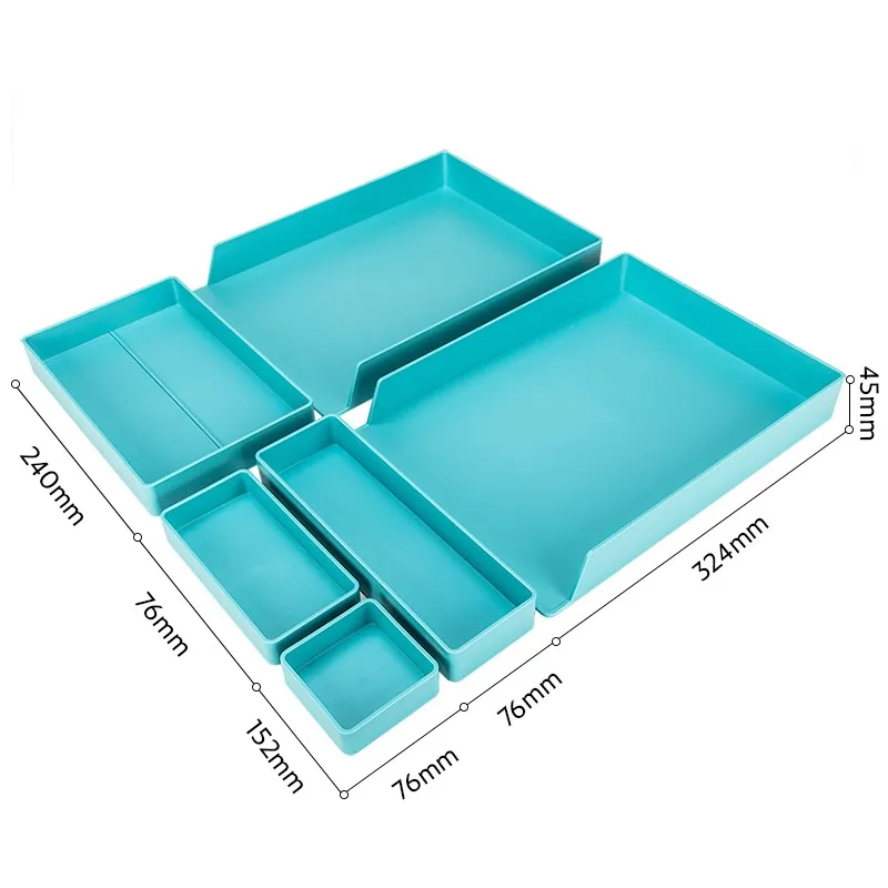 A Set ABS Desktop Office File Storage Box Document Trays Desk Organizer set Office