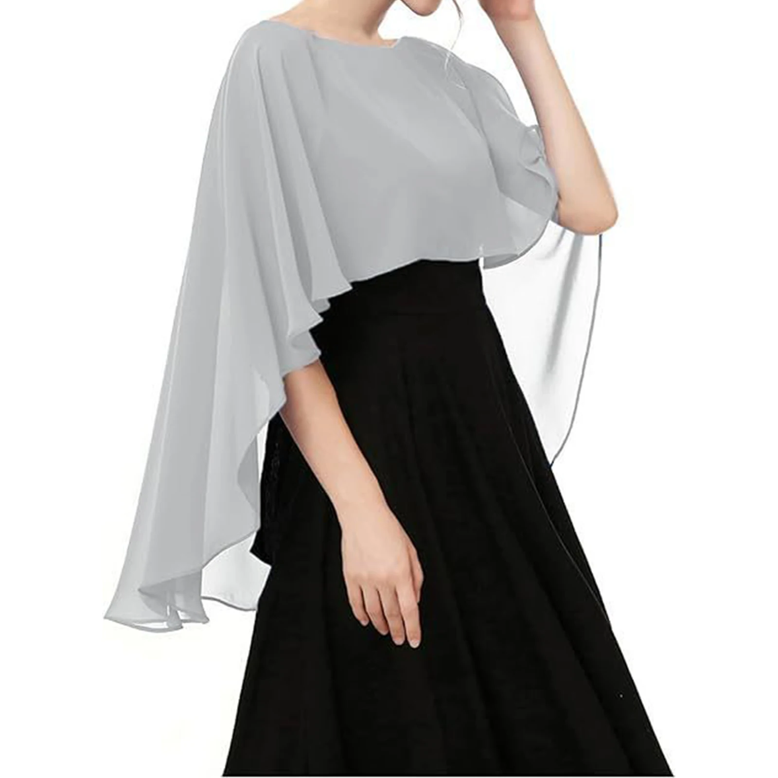 

Women's Elegant Multiple Colors Shawl Evening Wedding Party Bolero Formal Occasion Long Sleeve Cover-up Stole Wrap