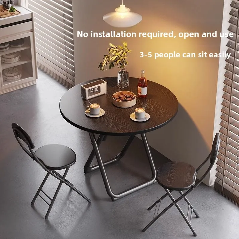 Folding Dining Table Household Small Apartment Eating Square Table Balcony Portable Dining Table