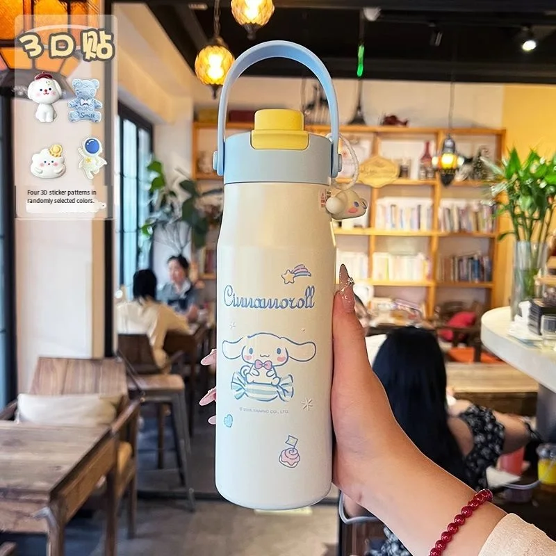 

Sanrios Outdoor Thermal Cup Hello Kittys Girl Water Bottle Portable New Style Simple Fashion Print Hot Sale Birthday Present