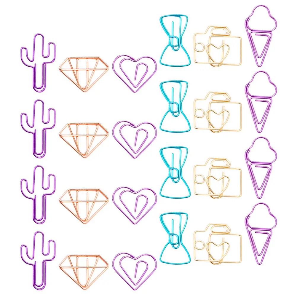 

60 шт. высококачественных скрепок из сплава с полым дизайном, сверхпрочные зажимы для документов, писем, фотографий, аксессуары для офисного стола