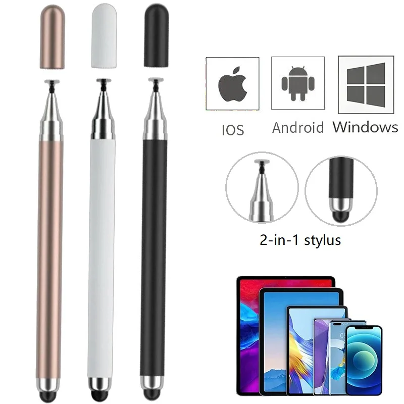 1/2/3Pcs 2-in-1 Universal Stylus Pen for Ios Tablet Android Stylus Pen for Touch Screen Capacitive Screen Touch Pen CMB02