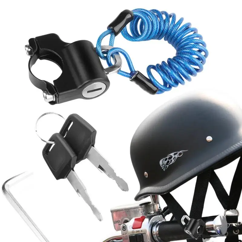 Motorcycle Helmets Lock Waterproof Maximum Protection Bike Bicycles Safety Lock Anti Theft Elasticity Helmets Lock Durable Cable