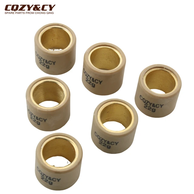 6 szt. Wariatora Racing Roller Obciążniki 22 gramy 25x22 mm dla Piaggio Beverly 500 X9 500cc Evolution