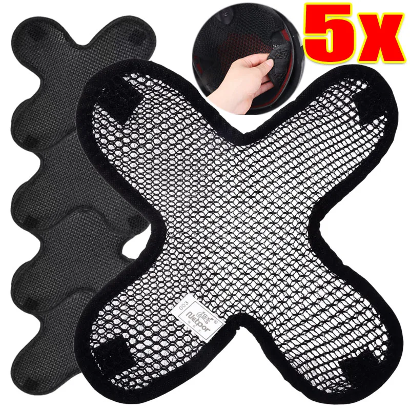 

3D Breathable Mesh Fabric Quick-Drying Breathable Inner Lining Pad for Motorcycle Helmets Removable Washable Fixed Velcro