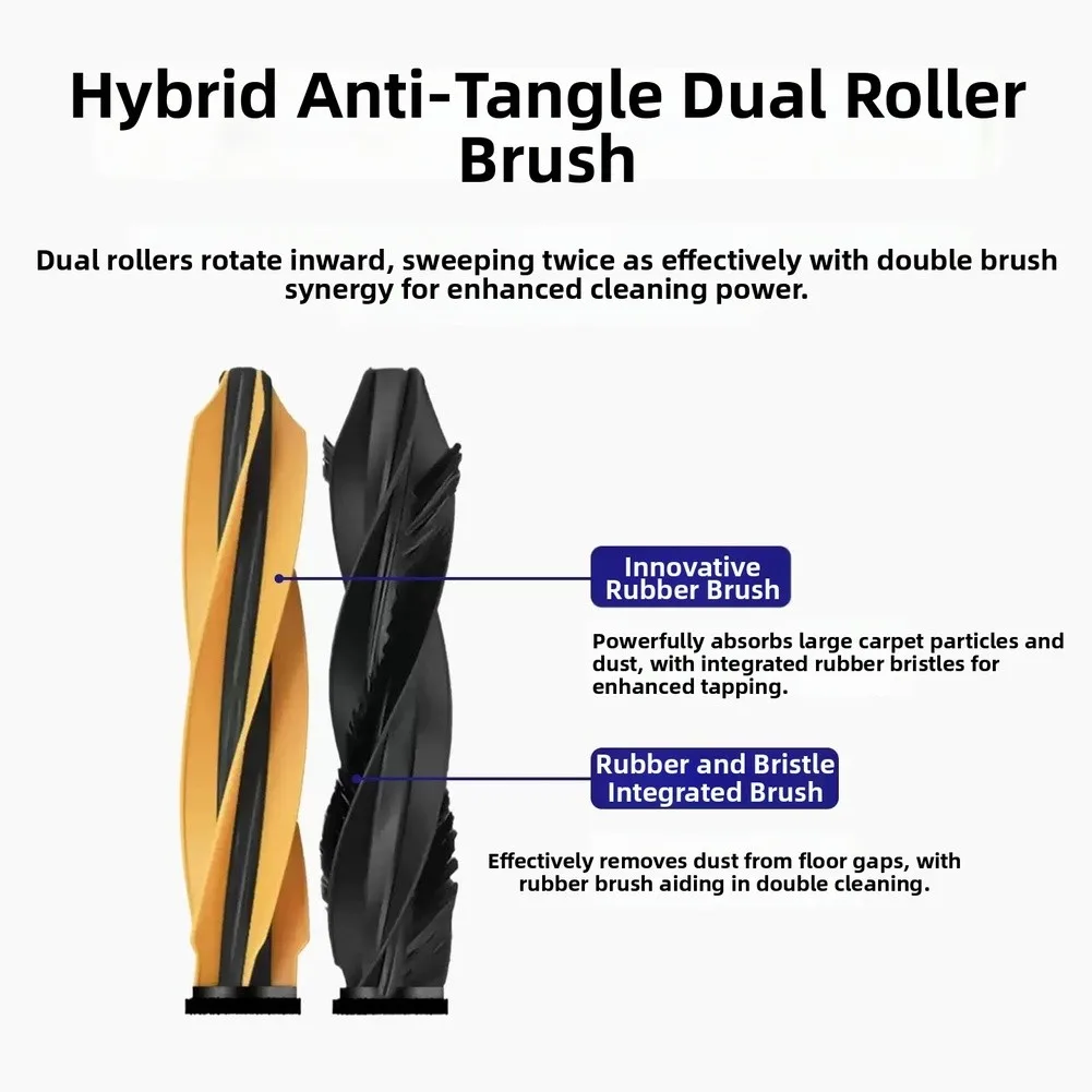 Main Side Brushes With Filters Dust Bags Kit For Dreame For X50 Pro And For AQUA 10 ULTRA Robot Vacuum Cleaner Replacement Parts