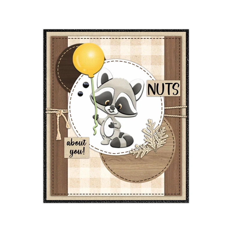 Cute Cartoon Squirrel Cutting Dies DIY Scrapbooking Supplies Metal Dies Knife Mold For Card Making Albums Decor
