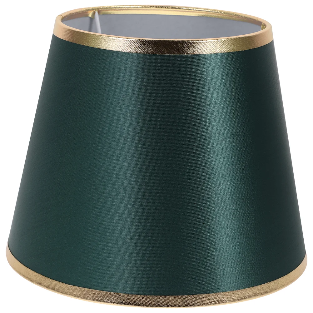 Fabric Lampshade Natural Atmosphere Dark Green Small Practical Lampshades for Desk Wall Replacement