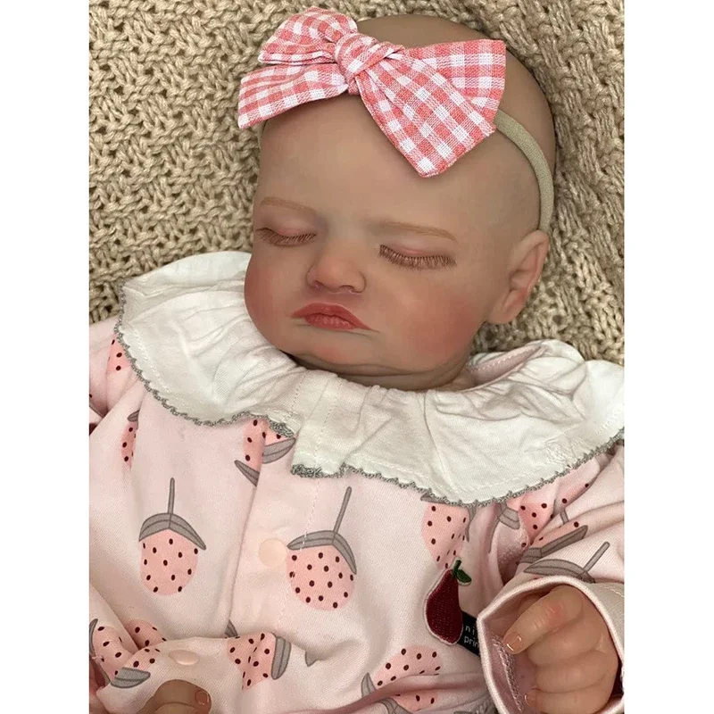 

50cm Bebe Reborn Rosalie Sleeping Dolls Already Finished Baby Girl Lifelike 3D Skin Visible Veins High Quality As Gift for Kids