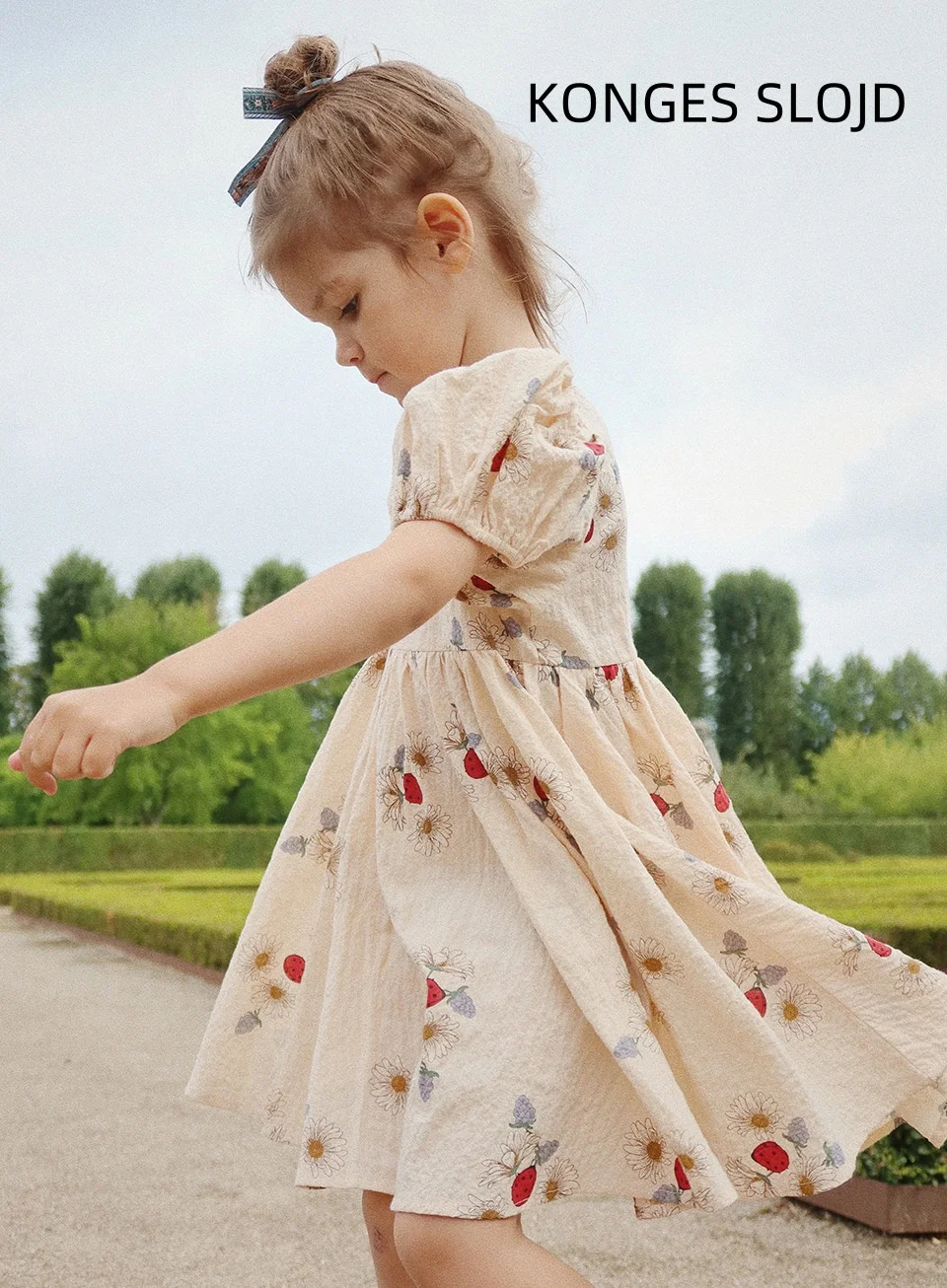 KONGES SLOJD été nouveaux vêtements pour enfants KS Beetle robe à manches courtes ensemble short et floral