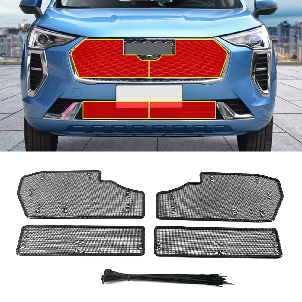 

Mesh Grille Grill Insert Net Anti-mosquito Dust Cover Trim Bottom Bumper Plate For Haval Jolion 2021 2022 Accessories