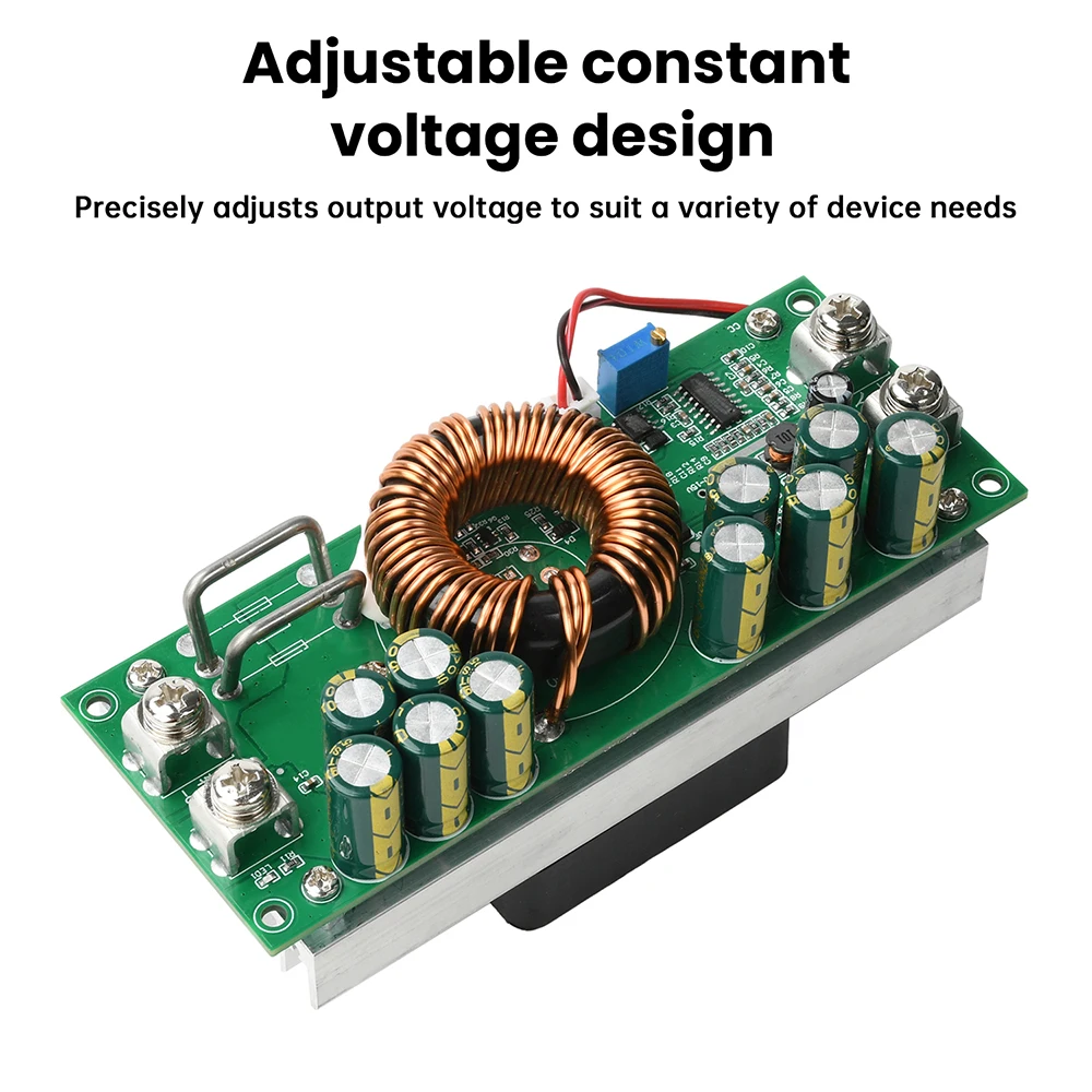 1200W/1500W Synchronous Rectification Buck Module DC15V-90V to DC2.5V-72V Constant Voltage Adjustable Power Supply Module