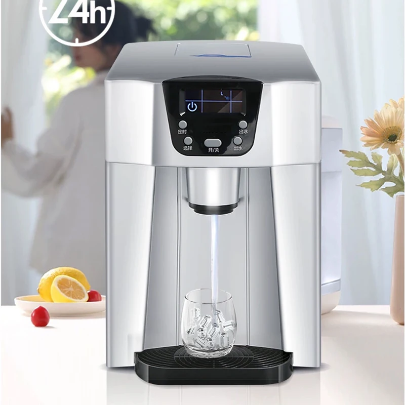 

Льдогенератор для офиса и бизнеса Холодная вода Изготовление льда Один настольный диспенсер для воды Льдогенератор