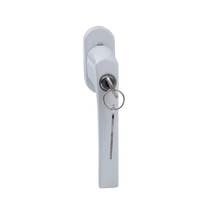 Poignée balcon en d'aluminium, 2 pièces, poignée fenêtre verrouillable avec clé vis, sécurité pour
