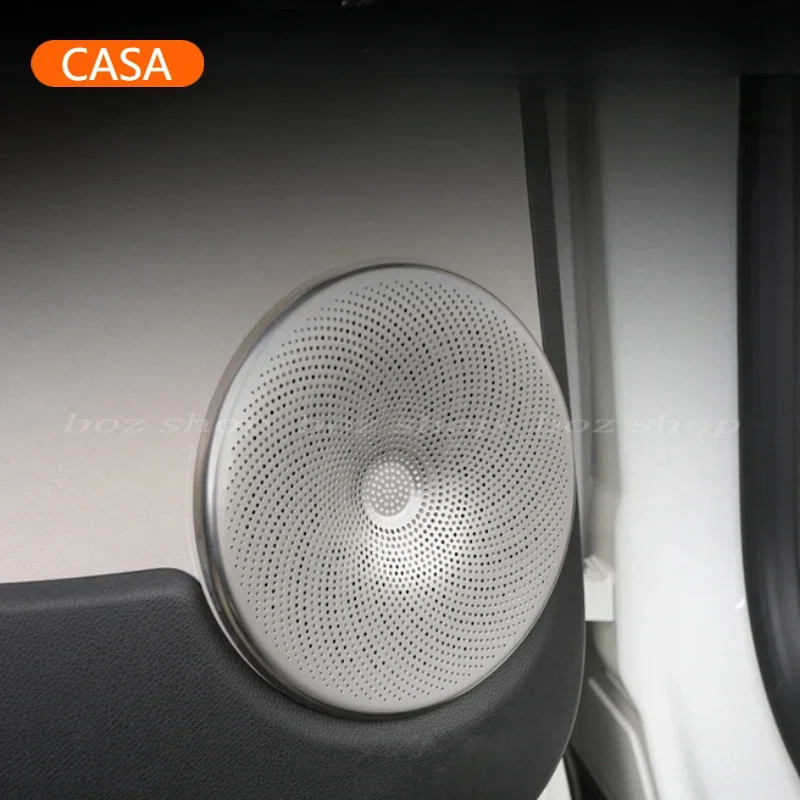 

Модифицированная нашивка крышки динамика для Smart # 1 сетка динамика из нержавеющей стали, декоративные изделия, специальное украшение интерьера автомобиля