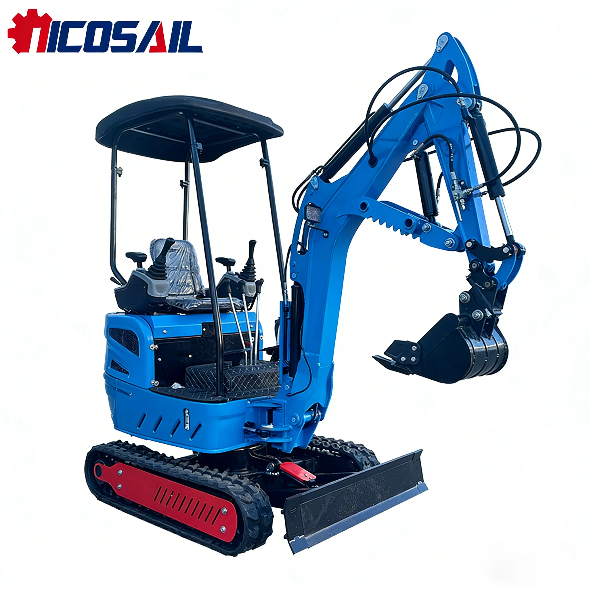 

New 1.7-ton mini excavator, agricultural household small excavator, multi-attachment compact excavator