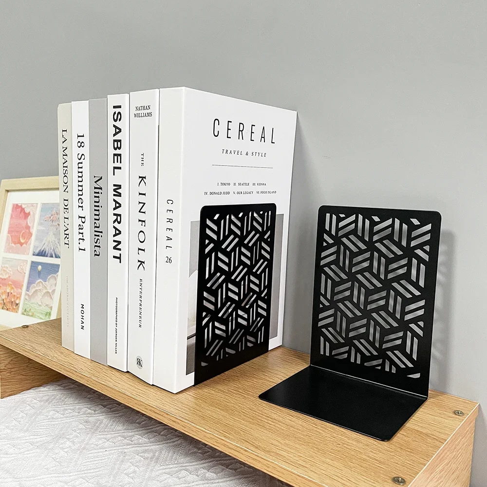 1 paar holle eenvoudige foto boekensteunen ijzer zware metalen boekenhouder bureau tafel versieren hoge kwaliteit voor studenten leraren