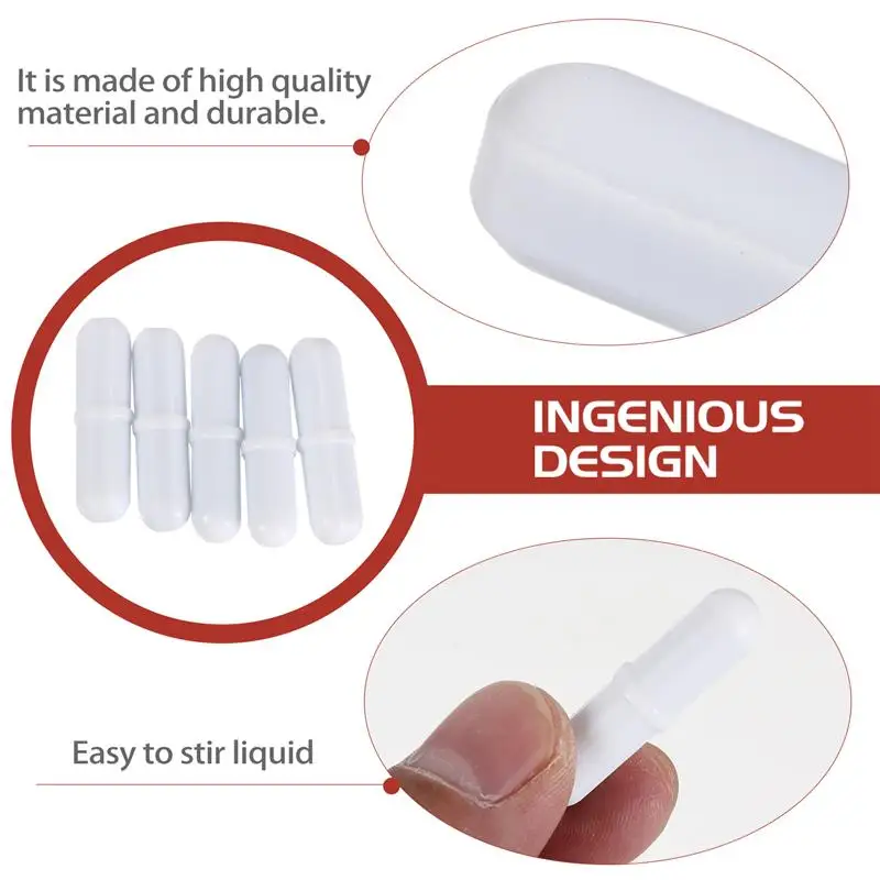 5pcs Magnetic Stirrer- Mixer Stir Bars Stirring Bars Stir Rod Bars Magnetic Stirrer for Laboratory PTFE Chemical Stirring