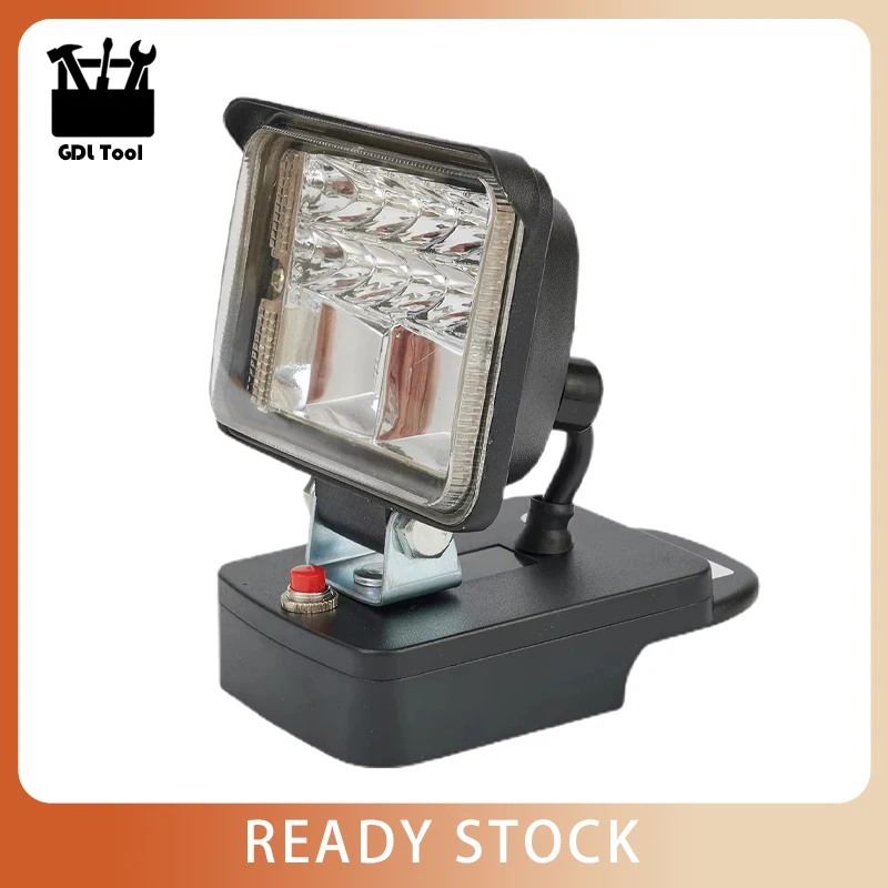 Work Light For RIDGID/AEG 18V LED Without Battery Torch Flood Light High Brightness Li-Ion 30W Power Low Voltage Work Light