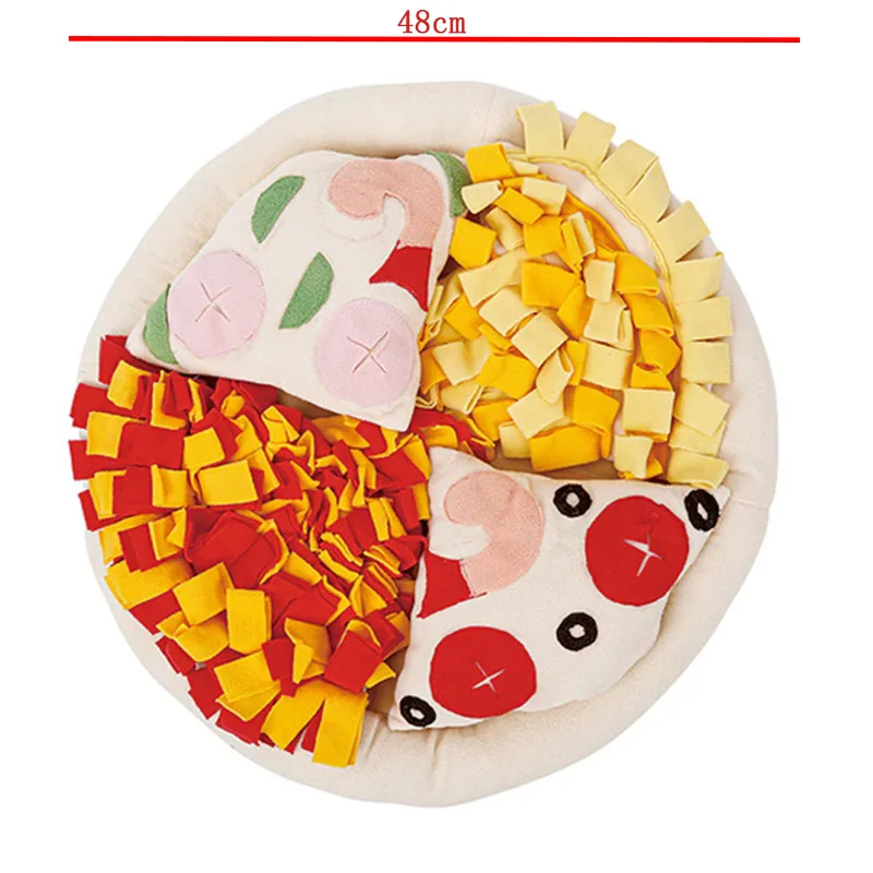 Dog Toys Pizza Sniffing Mat Pet Toys Hidden Food Toys Cute Plush Toys Multifunctional Pet Toys Training Puppy Toys Durable