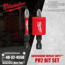 Shockwave-milwaukee 48-32-4550™磁気添付ファイルとph2ビットセット、電動工具アクセサリー、3個