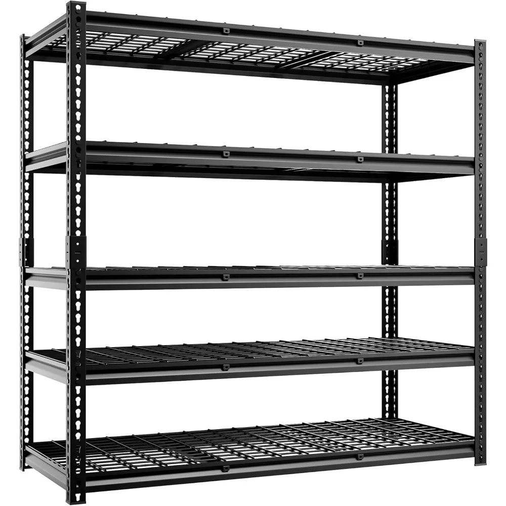 

5-Tier 60" W X 24" D X 78" H Garage Shelving Metal Storage Shelves 3300LBS Heavy Duty Industrial Shelving Adjustable Garage Shel